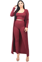 Load image into Gallery viewer, Solid Knitted Burgundy Cardigan